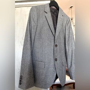 J Crew Grey Vitale Barberis Canonico Wool Women's Ludlow Blazer. NWOT